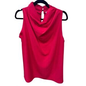 NEW PIXI + IVY women's cowl neck top in red